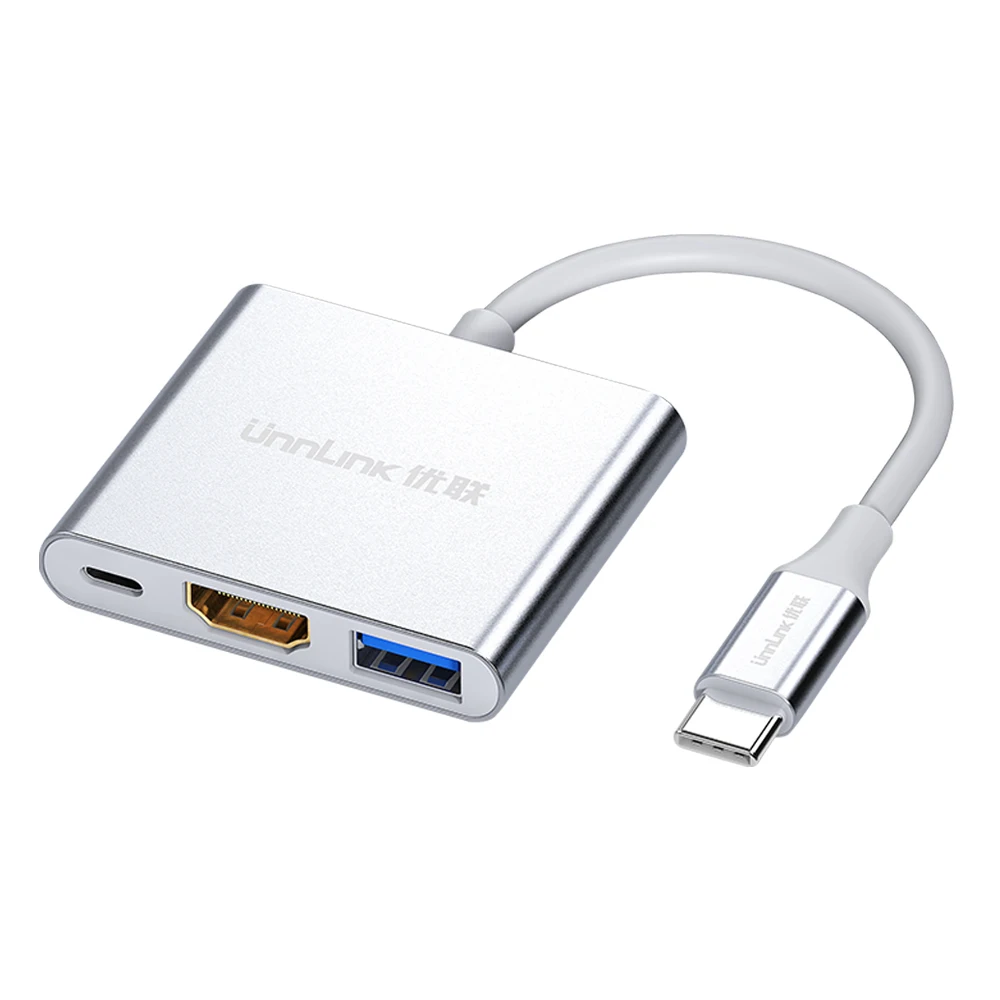 Адаптер Unnlink USB C-HDMI совместимый с USB3.0 PD UHD4K для MacBook Galaxy S20/S10/9 Dex Mate 20 P30 P40 Switch |