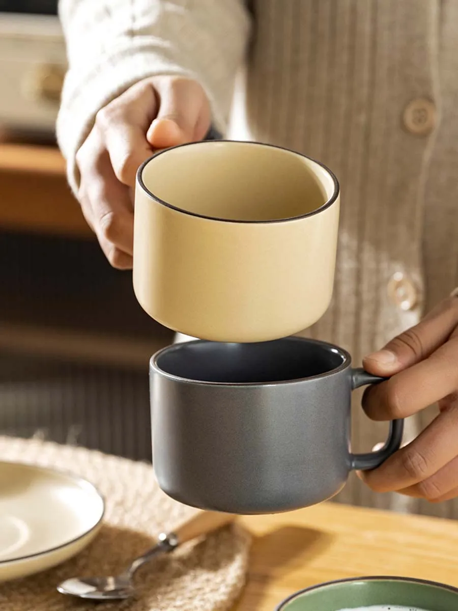 

Matte Creative Coffee Cup Decoration Art Nordic Style Eco Friendly Coffee Cup Small Vintage Ceramica Reusable Coffee Cup AA50BD