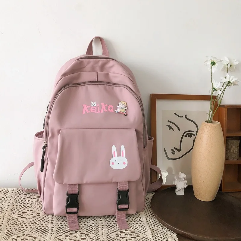 

Fashion Women Backpack Female Waterproof Nylon School Bag Travel Shoulder Bags Leisure Knapsack For Girl College Large Capacity