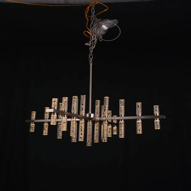 MEEROSEE Современная Люстра светильник ing светодиодный подвесной с акриловой тенты