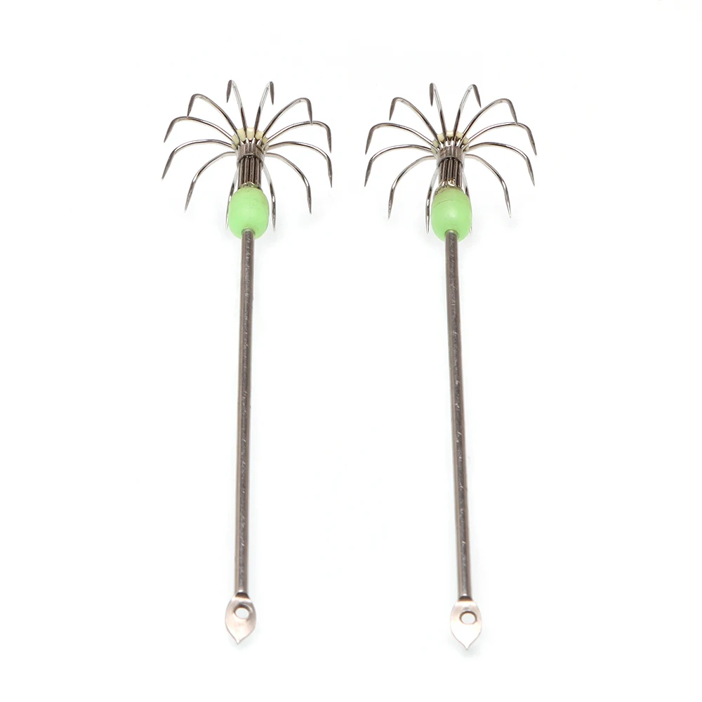 2 шт./лот крючок для зонтика надувной трубчатый светящийся морской рыбалки