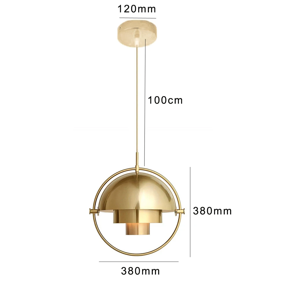 Скандинавские круглые металлические подвесные светильники Лофт-лампы для