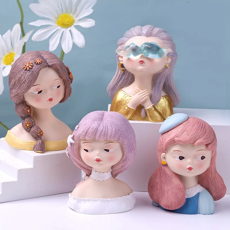 

Shaohua Zhixi Blind Box Hand-made Genuine Set of Cute Half-length Girl Doll 2021 Net Red New Decoration Gift Model Toy