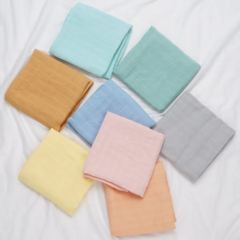 60*60cm 70%Bamboo 30%Cotton Baby Blanket Muslin Swaddle Blanket For Newborns Wrap Burp Cloths Towel Baby Bib Children’s Good