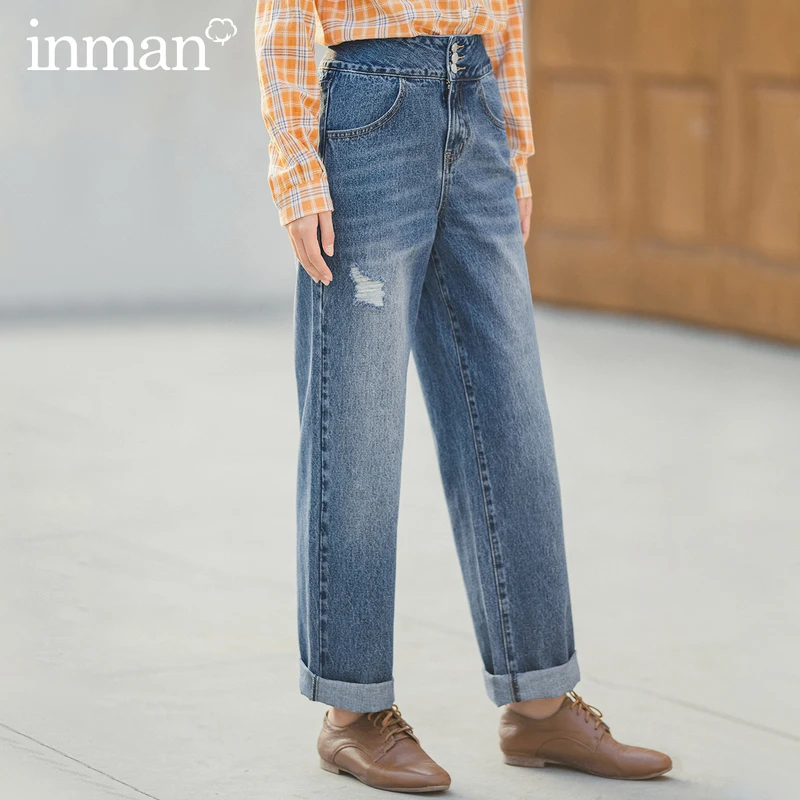 INMAN весна 2020 Новое поступление Литературная личность Гонконгский стиль прямой