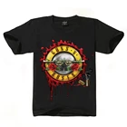 Новая мода, Guns N Roses, футболка в стиле панк, футболка для мужчин черная футболка тяжелый металл Топы пистолеты и розового цвета с принтом роз, футболки в стиле хип-хоп детские футболки