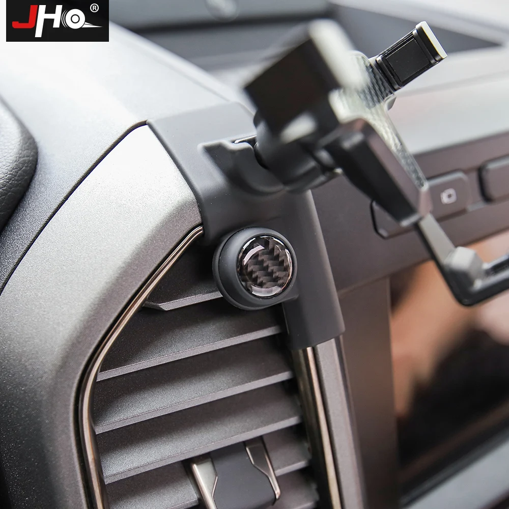 jho carbon grain detail gravity air vent mobile phone holder mount for ford f150 raptor 2015 2020 2019 2018 2017 car accessories free global shipping