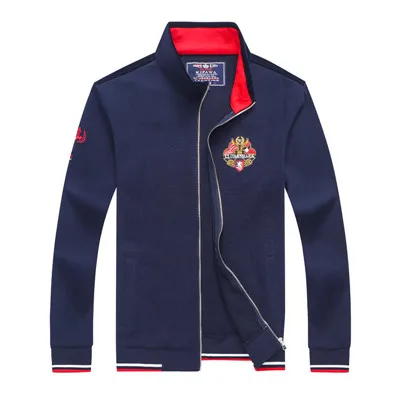 8823-NAVY Новые модные дизайнерские мужские куртки со стоячим воротником, пальто-свитер для мужчин, фирменный Tace& Shark, с вышивкой, Блузон homme,, осенние мужские пальто - Цвет: 8823-NAVY