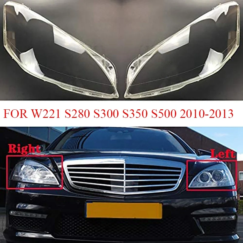 

Car Headlight Lens Cover Transparent Headlight Shell for Mercedes-Benz S-Class W221 S280 S300 S350 S500 2010-2013