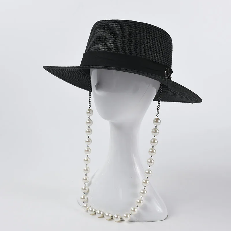 Шляпа женская Соломенная в европейском стиле Пляжная Панама от солнца с