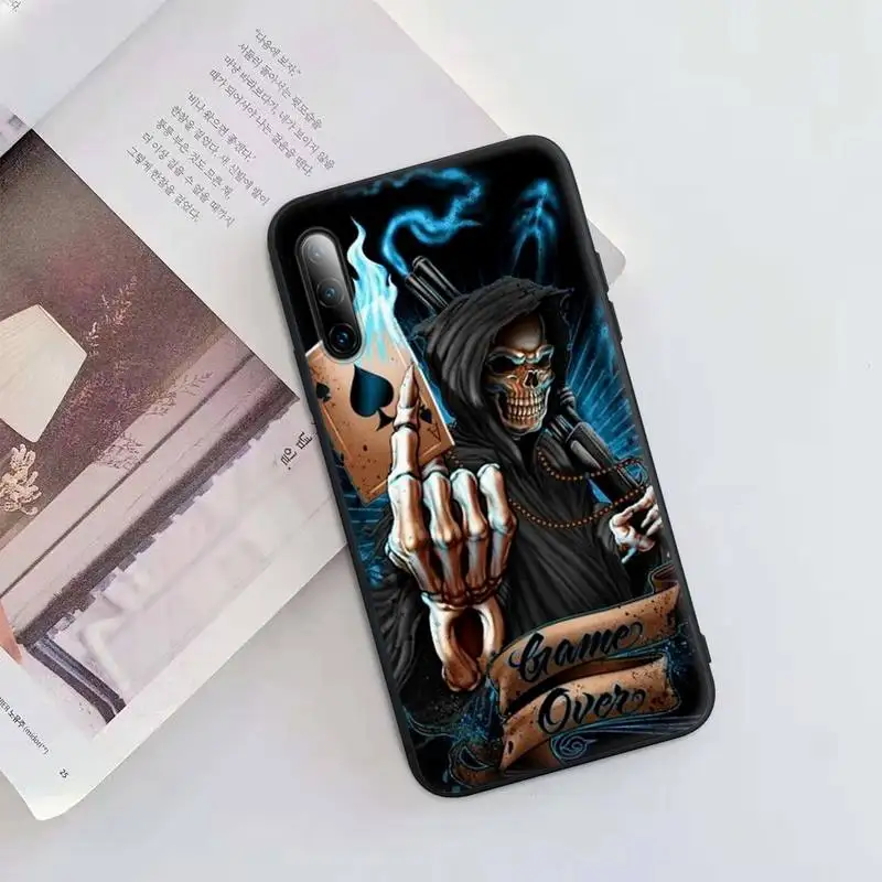 

Grim Reaper Skull Skeleton Black Silicone Phone Case For Xiaomi Mi 6 A2 8 10 Lite 9 Se 9t Pro A1 Note 10 Lite Cover
