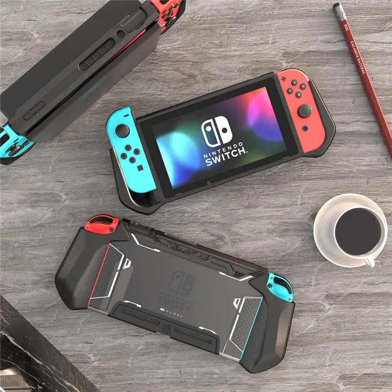 For Nintendo Switch Case MUMBA Series Blade TPU Grip Protective Cover Dockable Case Compatible with Console& Joy-Con Controller