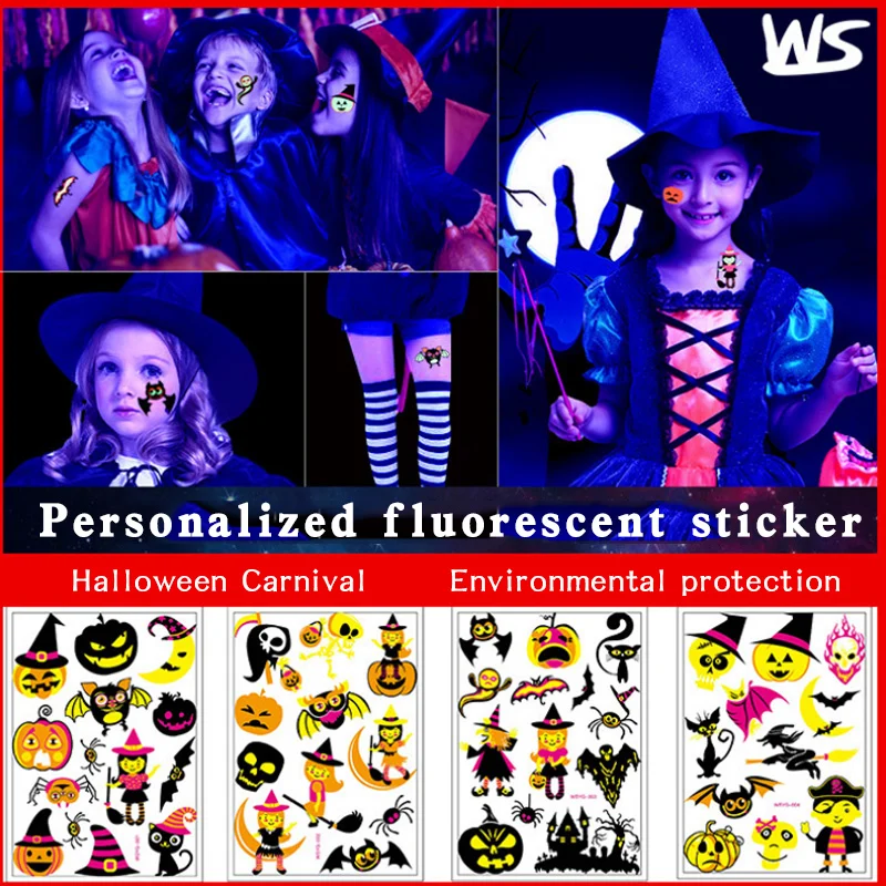 Новая татуировка наклейка набор детский мультфильм Хэллоуин украшение
