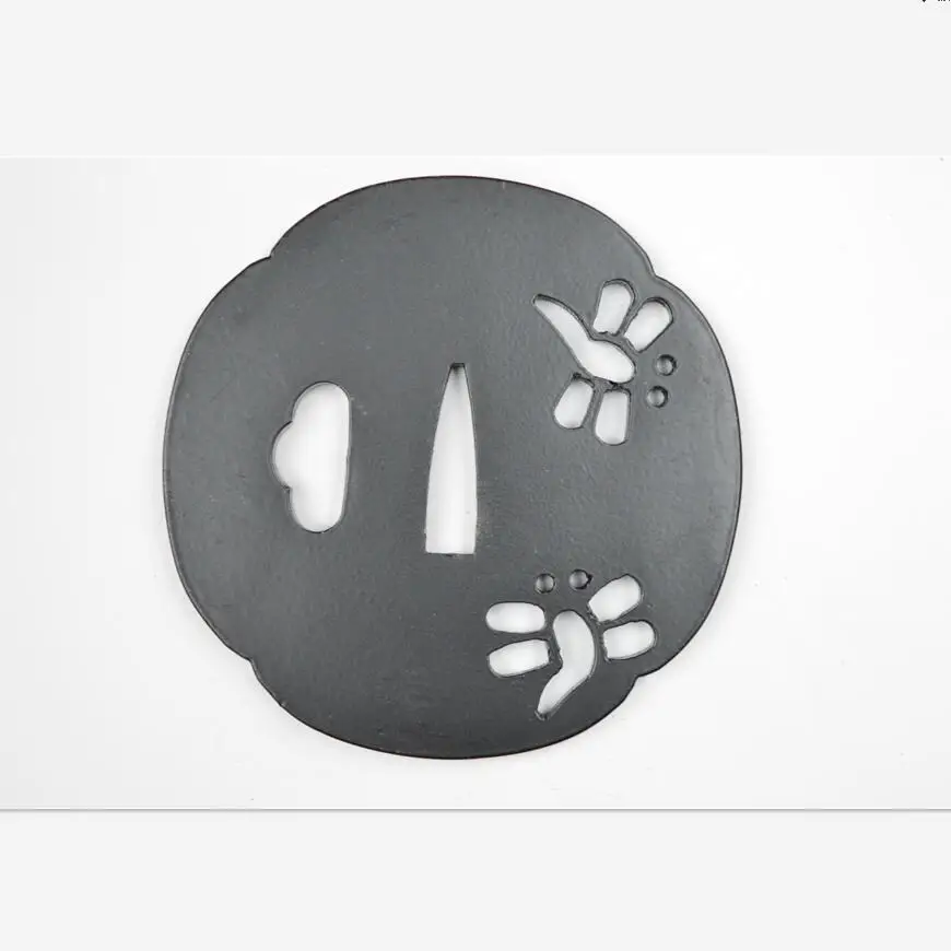 Красивая Прочная Железная стальная защита Tsuba для японской самурайский меч