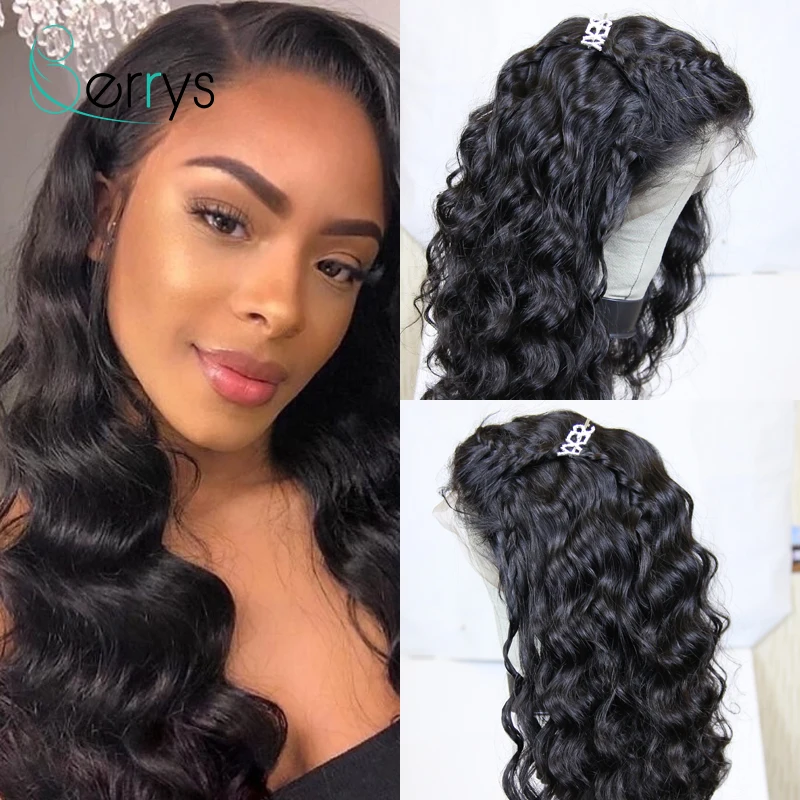 100% перуанские Виргинские волосы свободные волнистые полные парики шнурка для