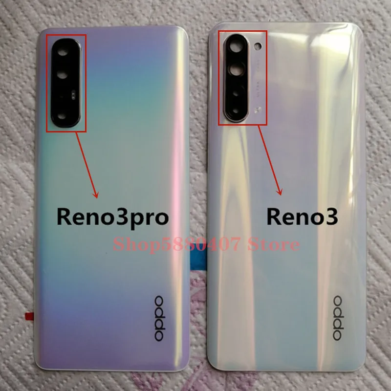 100 original back cover for oppo reno 3 pro reno3 reno3pro rear housing door battery cover panel mobile phone case shell parts free global shipping