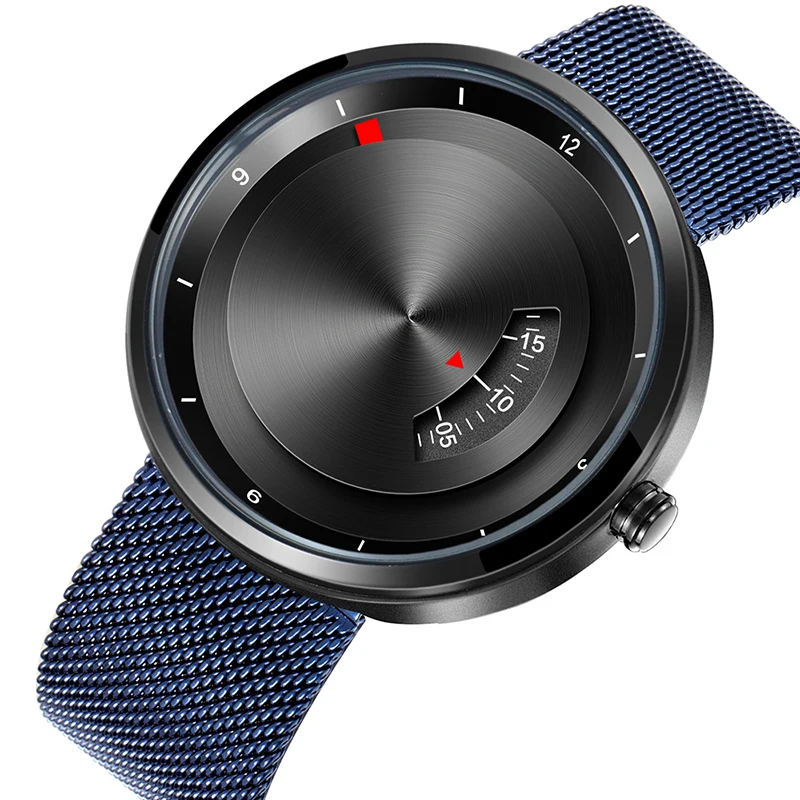 Часы наручные Skone Мужские кварцевые с сетчатым ремешком модные повседневные