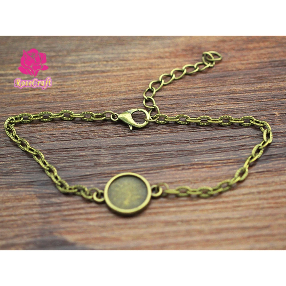 10 шт./лот набор для браслета круглый кабошон Безель пустой лоток подходит 12 мм 14 16