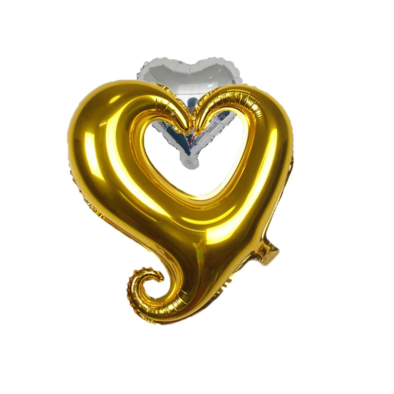 2 Новинка 18 дюймовые и 10 дюймовая шпилька сердце образные шарики из фольги