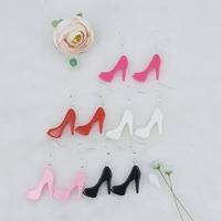1pair personality high heels earrings flatback resin fishon multicolor shoes drop earring for kids gifts woman jewelry