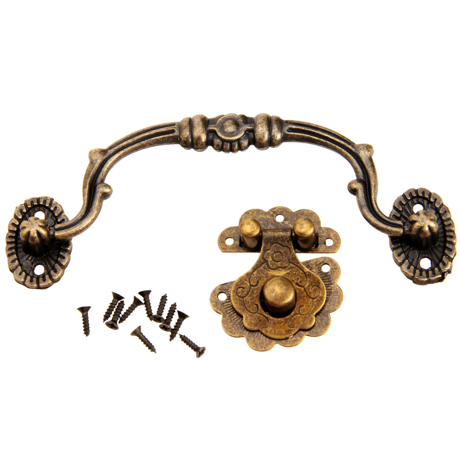 Защелка для деревянной шкатулки под античную бронзу + винтажная подарочная