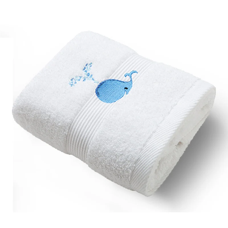 

Whale White Face Towel Cotton Wash Household Adult Children Towel Children Cute Soft Thick Absorbent Towel Bathroom 2 Pcs 6MM86