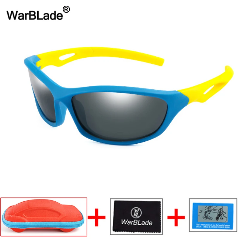 

New Children Sunglasses Kids Polarized Sun Glasses Boys Girl Sport Goggles UV400 Silicone Safety Eyewear oculos de sol With Box