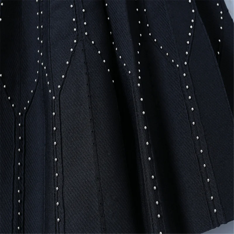 Тонкое элегантное платье в полоску Tunjuefs осенне зимнее Открытое Женский пуловер с