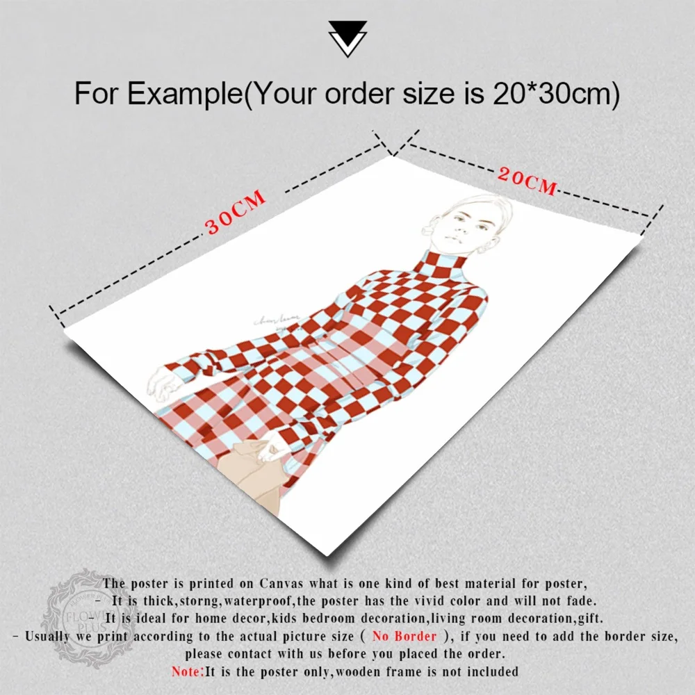 

Lipstick VOGUE Canvas Wall Art Vintage Oil Painting Prints On Canvas For Fashion Girl Bedroom Home Decor