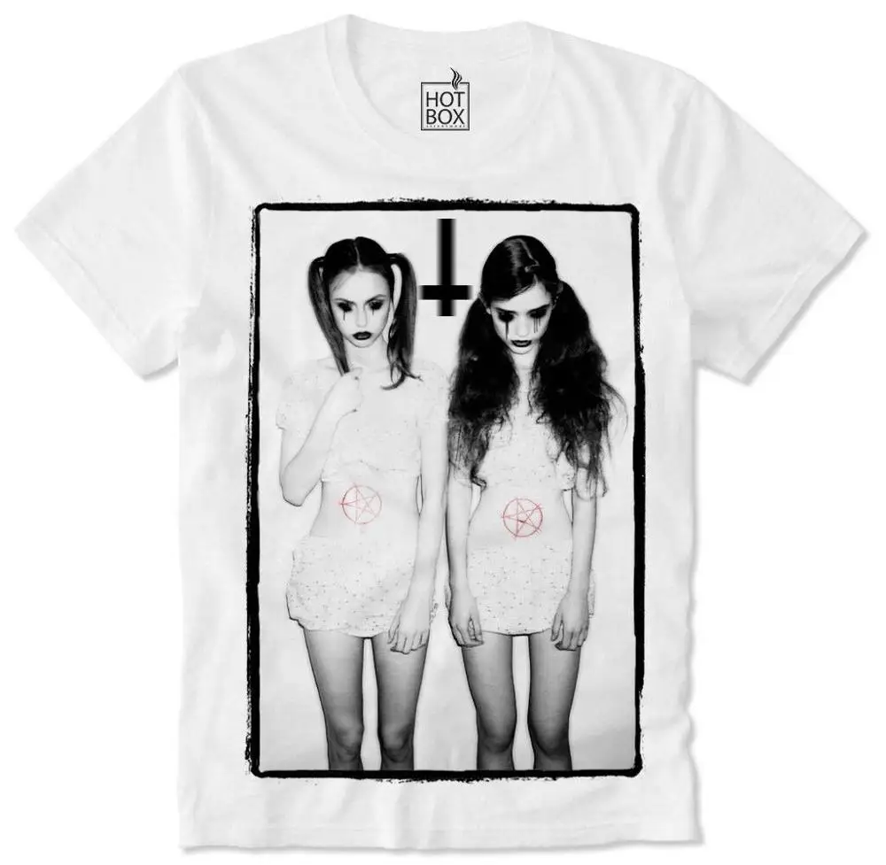 Футболка с короткими рукавами сексуальные для девочек антион Lavey сатаны церкви