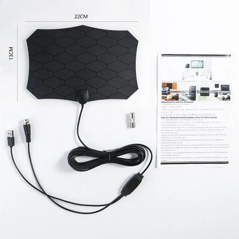DishyKooker цифровой ТВ антенна 25DB HD телевизионная с усилителем сигнала Усилитель