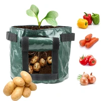 1pcs vegetable plant grow bag planting container bag garden supplies thicken garden pot pe cloth diy potato grow planter
