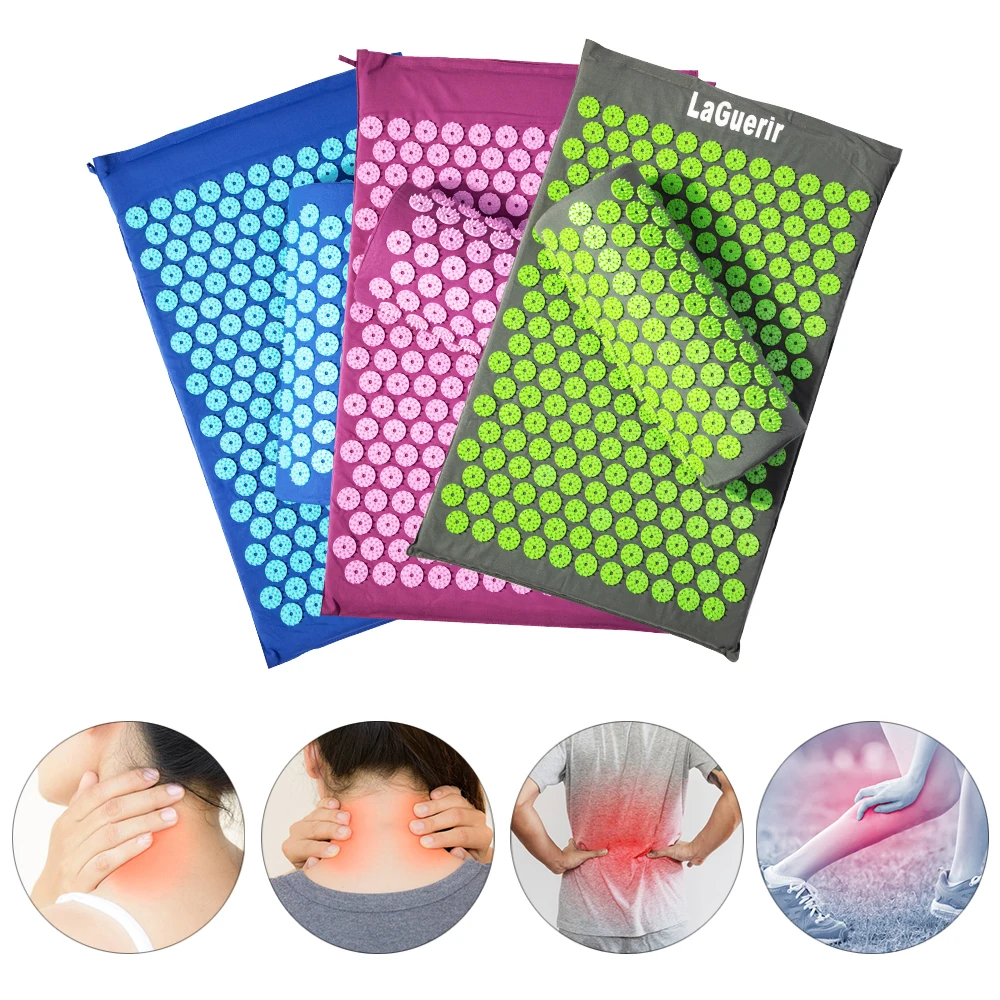 Массажный коврик для расслабления тела спины ног снятия стресса акупунктурный с