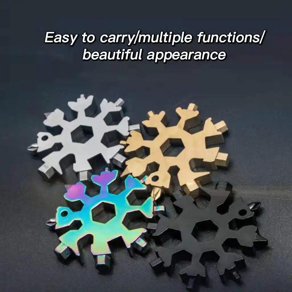 

18 in 1 Snow Snow Wrench Hex Wrench Multi-function Tool Wrench Camping Outdoor Survival Tool Screwdriver Bottle Opener