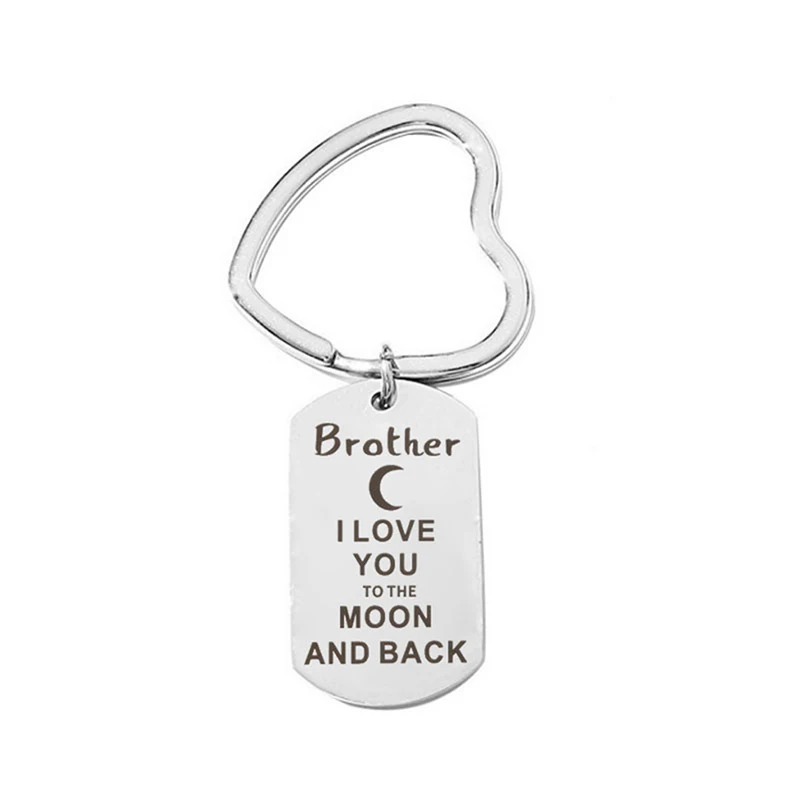 Брелок из нержавеющей стали I Love You To The Moon And Back сына мамы сестры дяди Anut семейный