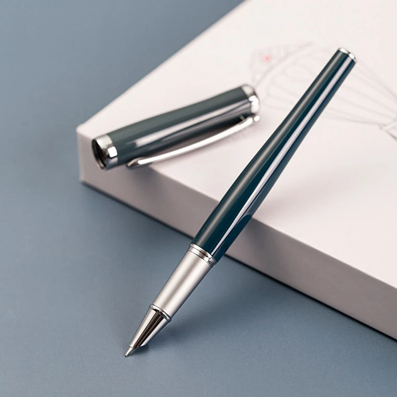 Ручка перьевая для письма металлическая с чернилами школы и офиса | Канцтовары