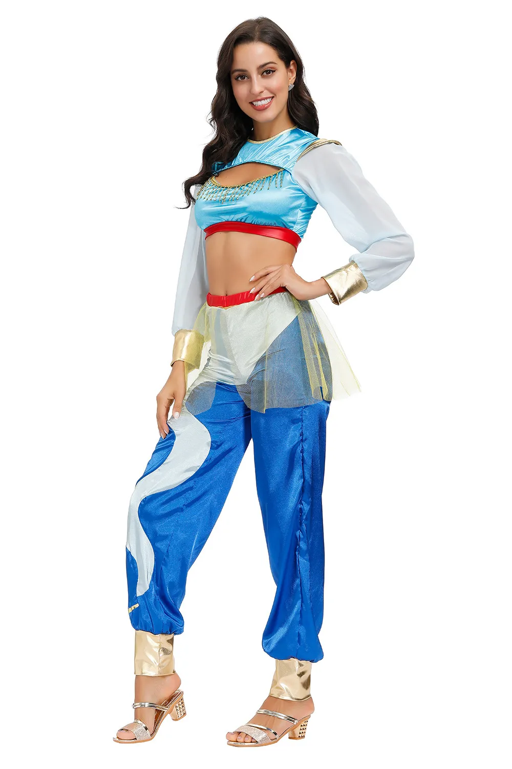 Платье принцессы на шнуровке с рисунком &quotАладдин и волшебная лампа Хэллоуин