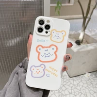 2021 painted cartoon bears case cover for iphone 12 12min 12pro 12promax 11 11promax 11pro se2020 7 8 7plus 8plus x xsmax xr xs