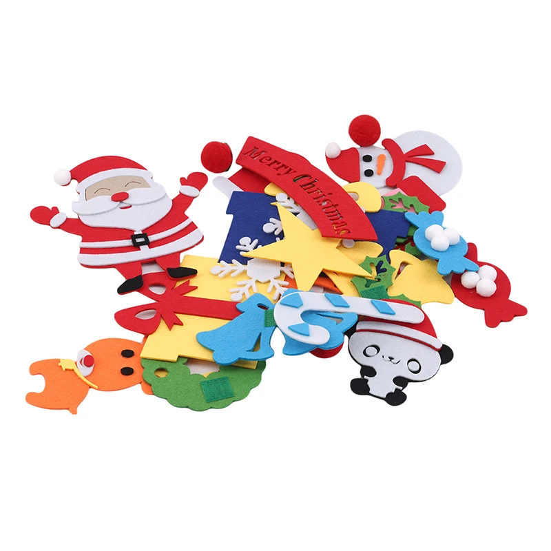 

Christmas Tree Wall Decoration Fashion New DIY Three Dimensional Handmade Puzzle Felt Fabric Christmas Decoration