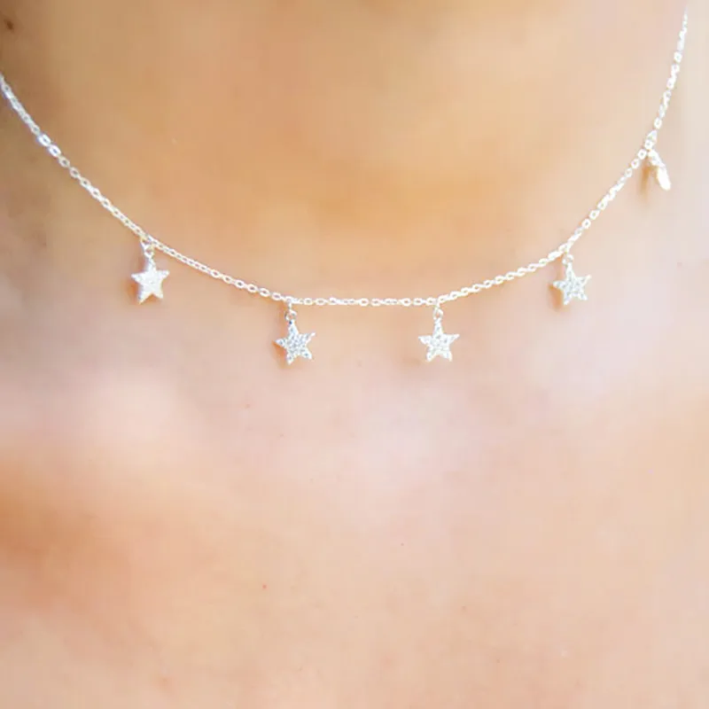 Многослойное ожерелье чокер из серебра 925 пробы|Ожерелья| |