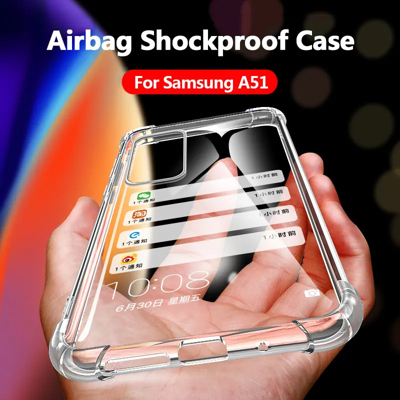 Super Shockproof Case For Samsung A51 A71 A 51 71 51A 71A A515F A715F Soft TPU Silicone Airbag Mobile Phone Luxury Cover | Мобильные