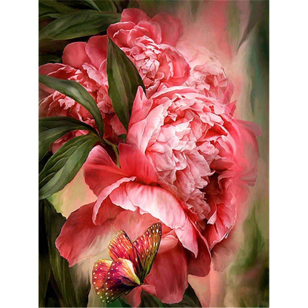 

Flowers Printed Fabric 11CT Cross-Stitch DIY Embroidery Kit DMC Threads Sewing Handmade Craft Needlework Magic Home Gift