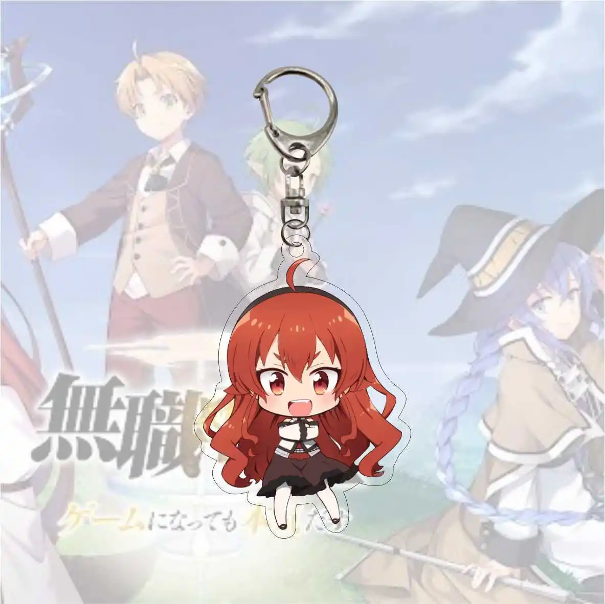 Mushoku Tensei Jobless Reincarnation Roxy Migurdia Keychain Anime Figures Acrylic Metal Key Chain Ring Purse Bag Charm Ornament |