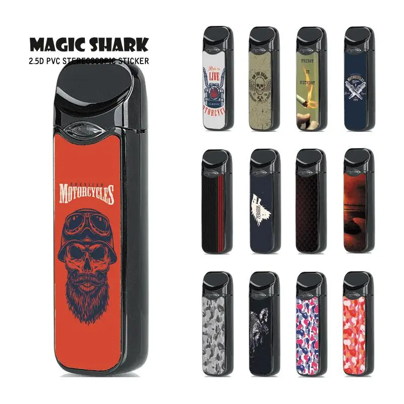 Magic Shark Железный человек тигр армейский череп мотоцикл ПВХ не выцветает наклейка