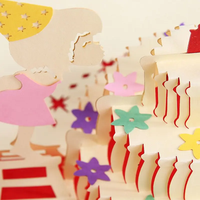 3D креативная поздравительная открытка в виде розы на День святого Валентина 1 шт.