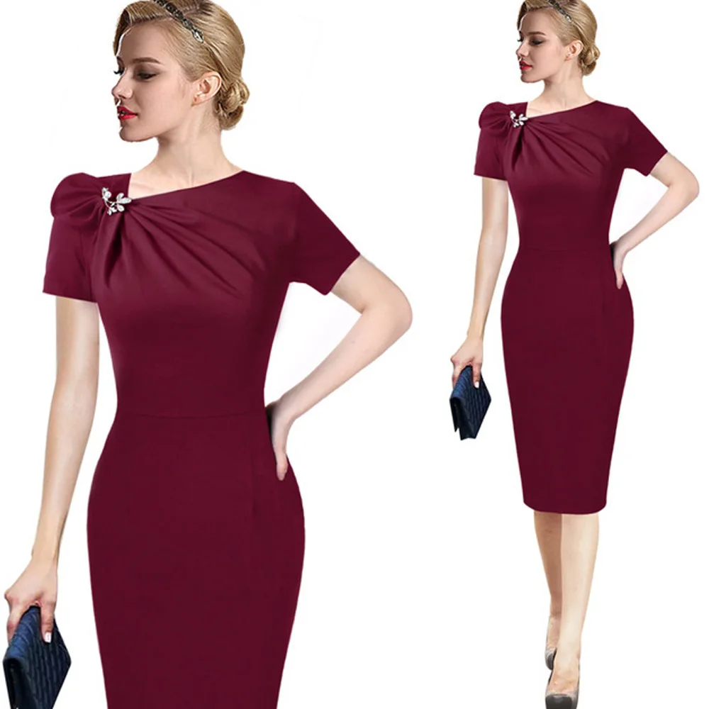 Женское винтажное облегающее платье-карандаш размера плюс 3XL офисное