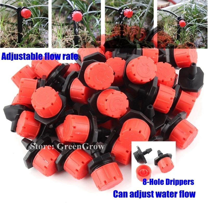 50m Self Automatic Garden Watering System Micro Drip Irrigation Kit Kits With Adjustable Dripper | Дом и сад