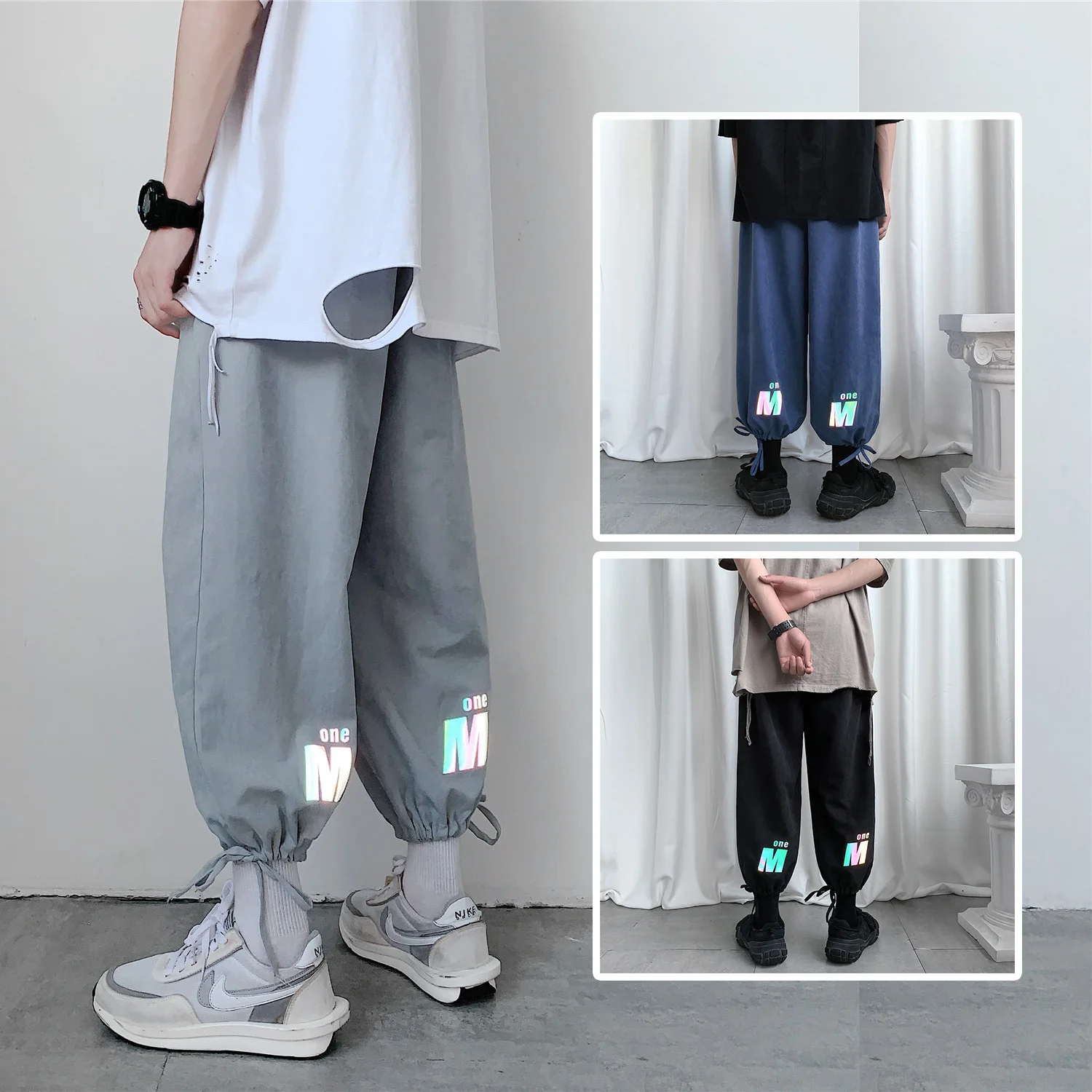 

2021 New Streetwear Hip Hop Letter Print Harem Pants Men Cargo Pants Male Casual Joggers Men Trousers Sweatpants Male Clothing