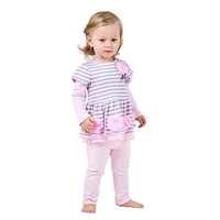 girls skirt style top suit one piece delivery european and american infant clothing pink striped lady