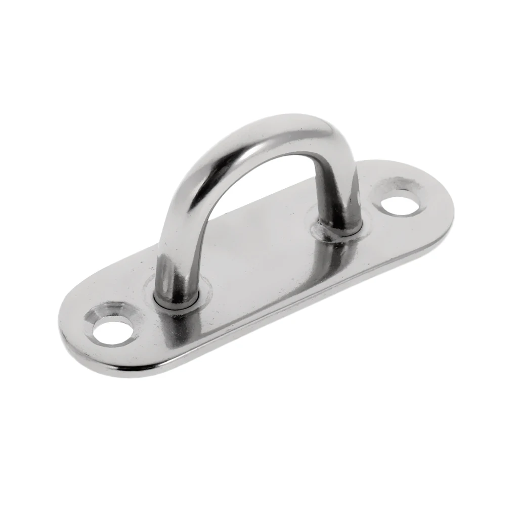 

MagiDeal High Duty 316 Stainless Steel Oblong Pad Eye Plate Stape 5mm 6mm 8mm Eye Hook for Marine Boat Handlery Applications